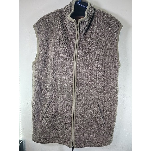 Rocky Mountain Outfitters Vest Mens Size XXL 100% Sheep Wool Sweater Knit Lined‎